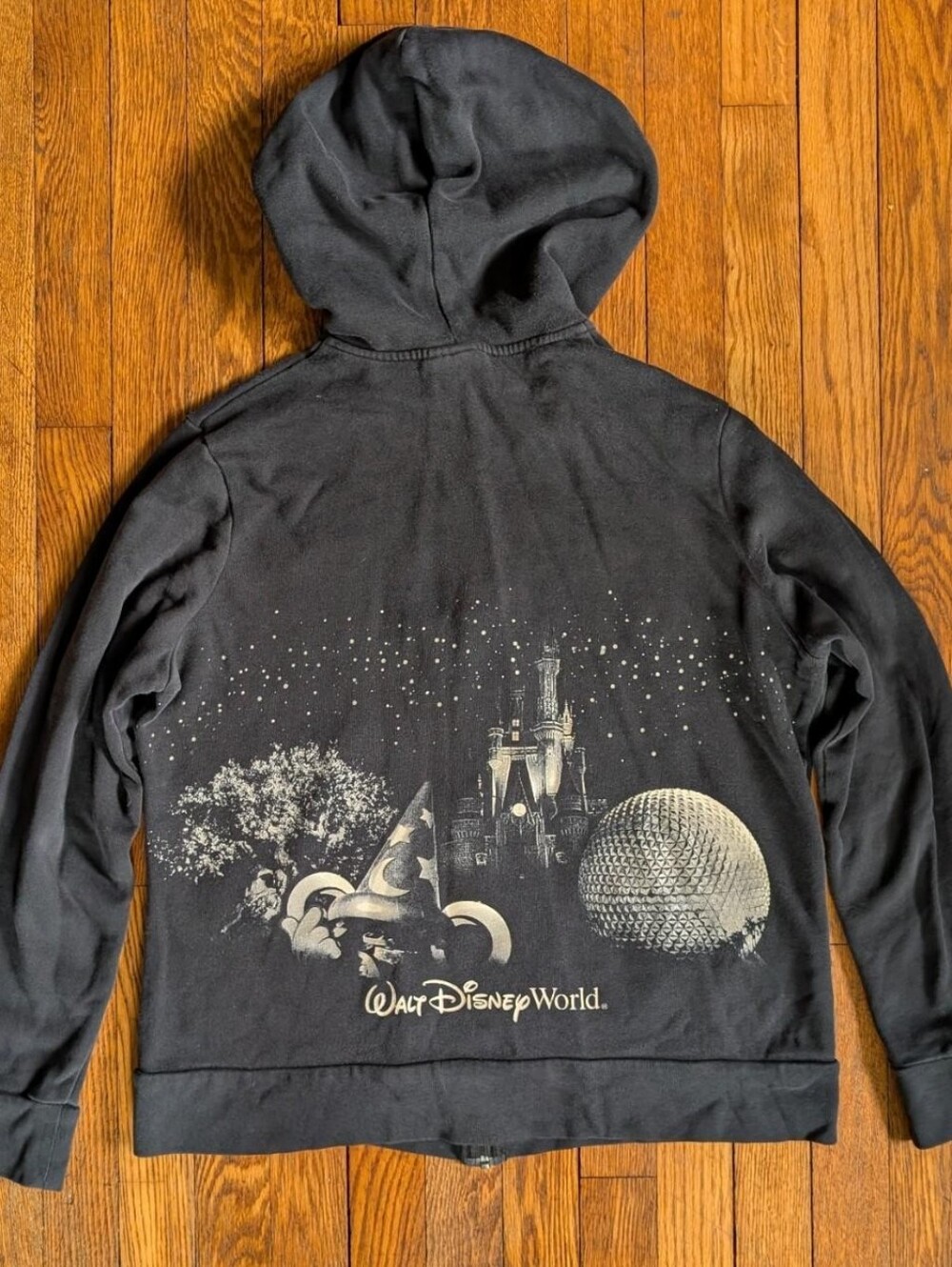 Vintage Y2k Disney World Zip-Up Hoodie Sweatshirt